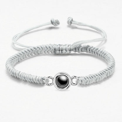 Custom Hidden Projection Photo Braided Bracelet - Hidden Forever