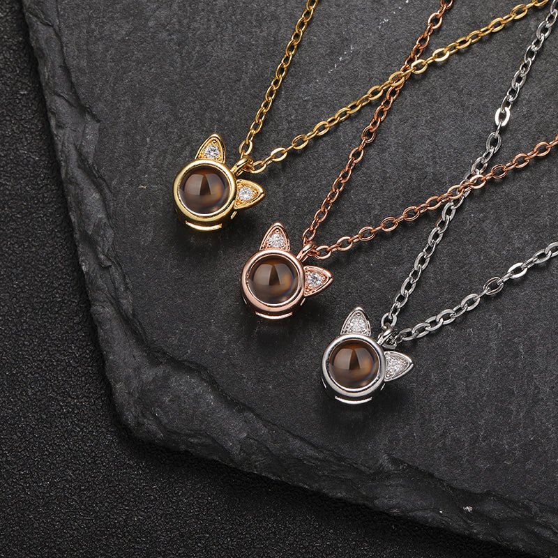 Custom Kitty Memories Hidden Photo Necklace - Hidden Forever