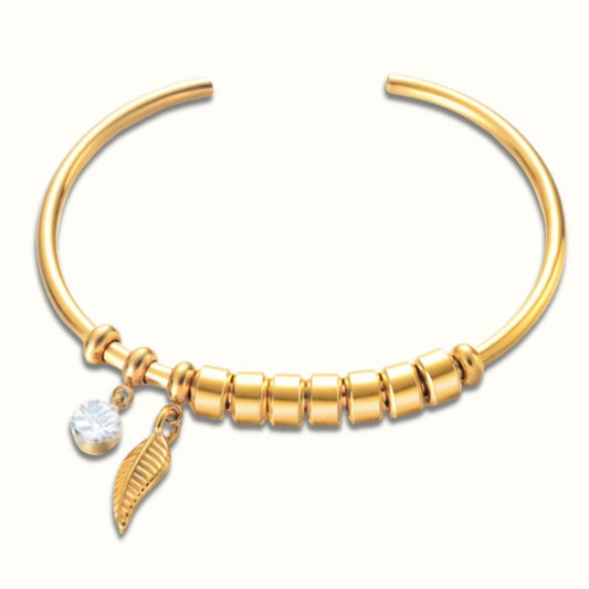 Custom Mother Bangle with Birthstone and Children's Name - Hidden Forever
