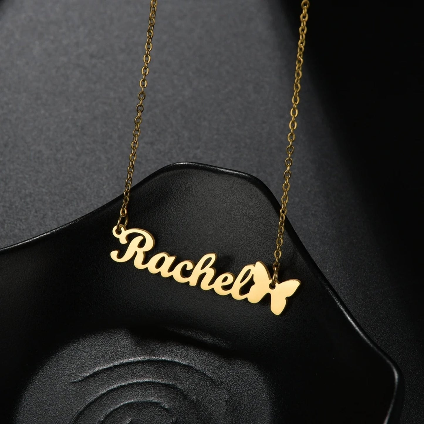 Custom Name and Butterly Necklace - Hidden Forever