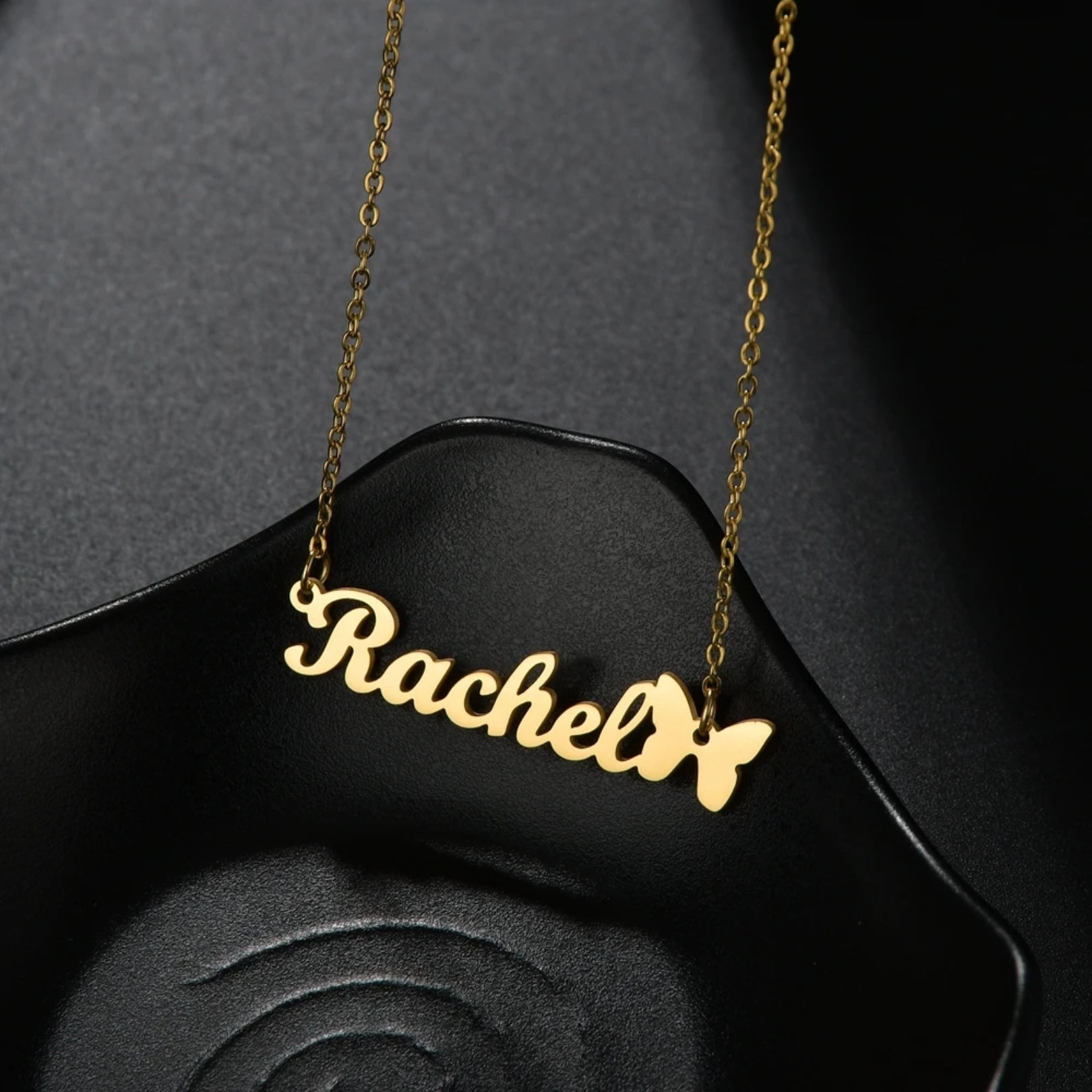 Custom Name and Butterly Necklace - Hidden Forever