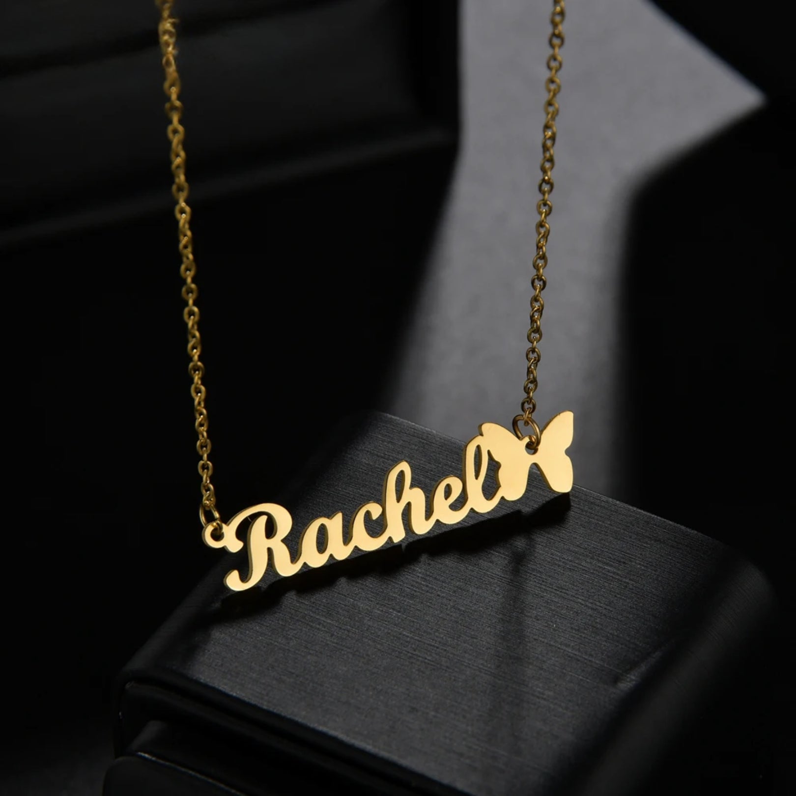 Custom Name and Butterly Necklace - Hidden Forever