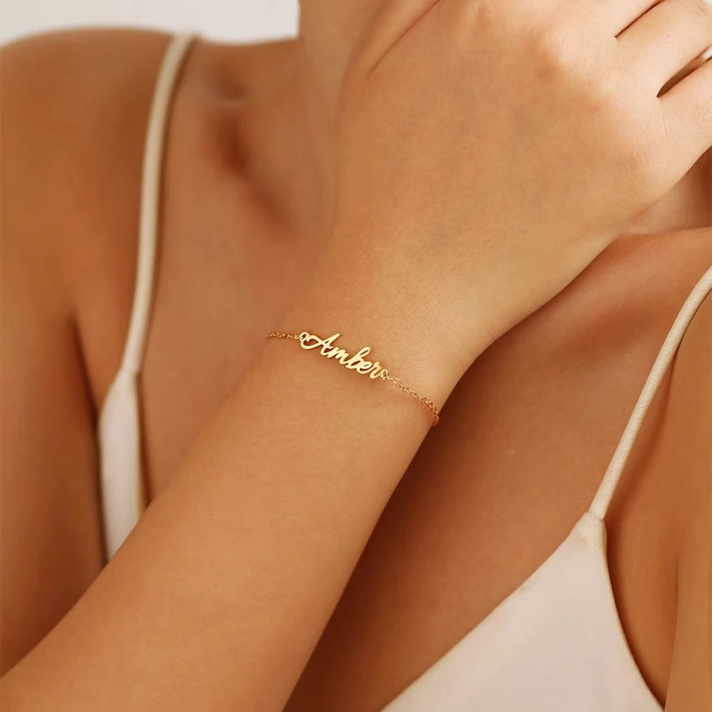 Custom Name in Unique Letters Bracelet - Hidden Forever