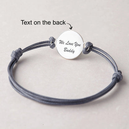 Custom Pet Name and Birthdate Adjustable Leather Bracelets - Hidden Forever