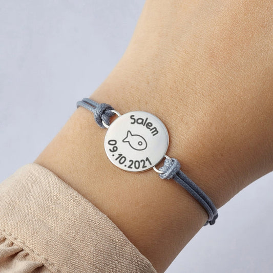Custom Pet Name and Birthdate Adjustable Leather Bracelets - Hidden Forever