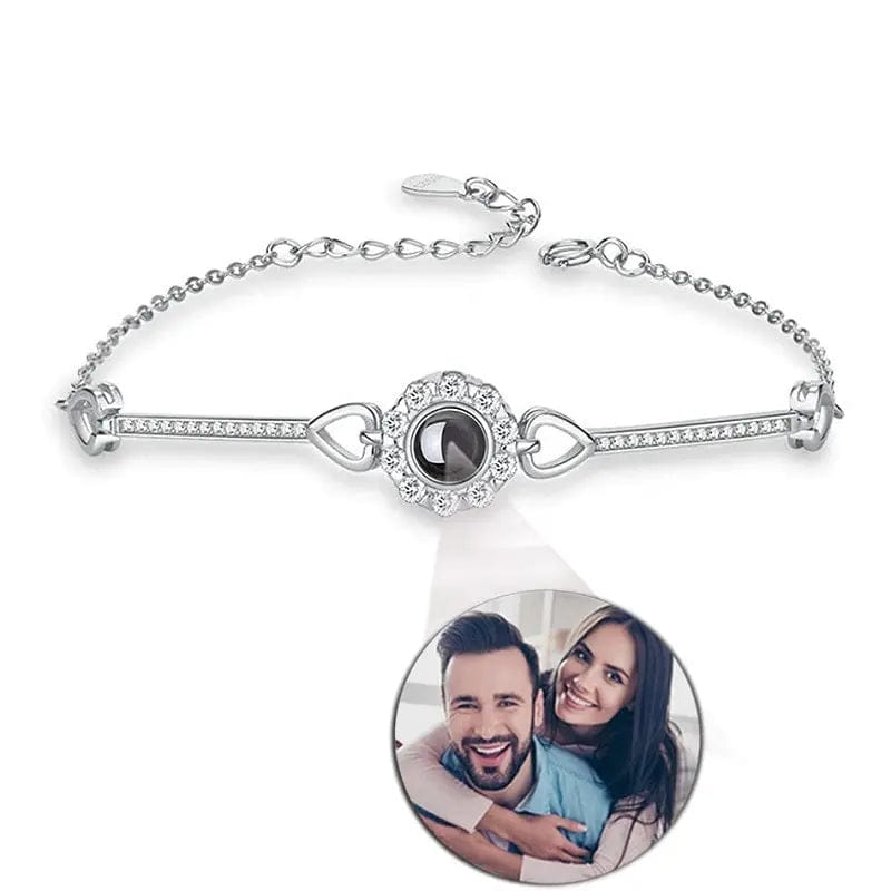 Custom Photo Projection Classic Flower Bracelet - Hidden Forever