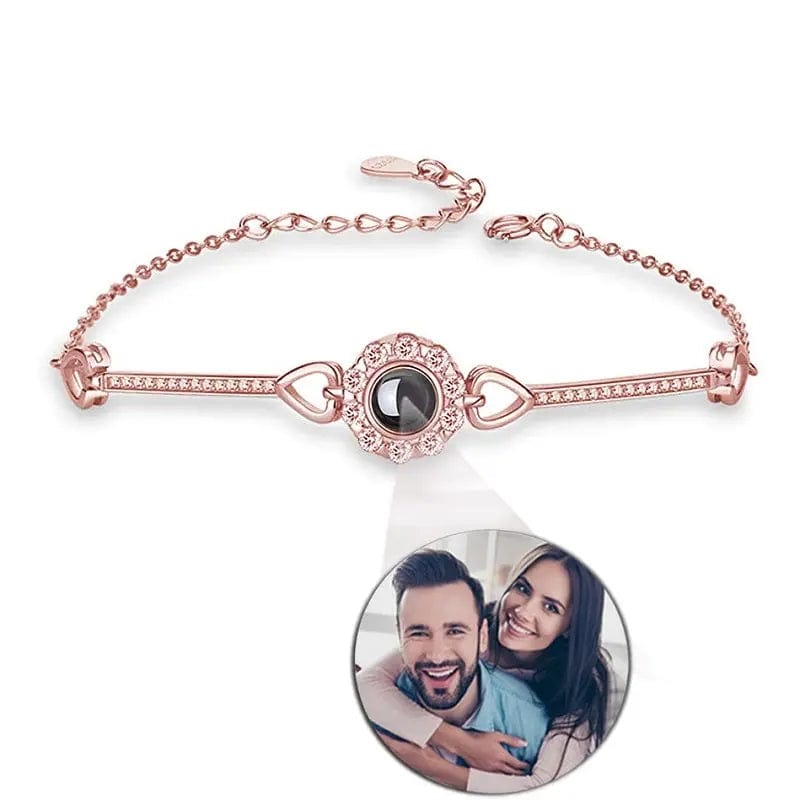 Custom Photo Projection Classic Flower Bracelet - Hidden Forever