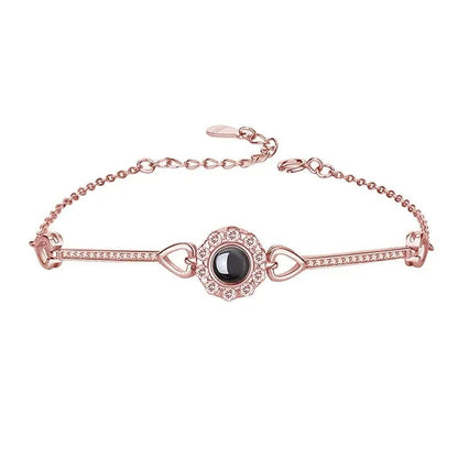 Custom Photo Projection Classic Flower Bracelet - Hidden Forever
