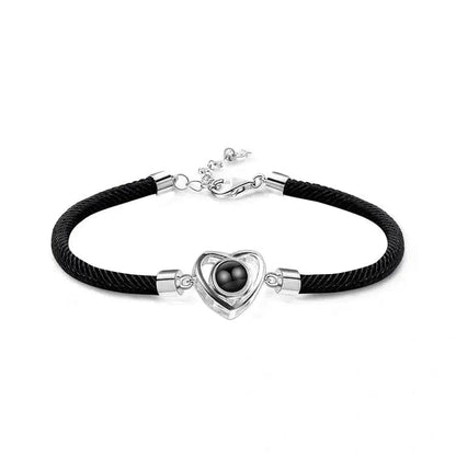 Custom Photo Projection Heart Bracelet - Hidden Forever