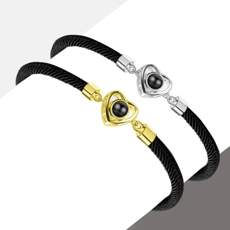 Custom Photo Projection Heart Bracelet - Hidden Forever