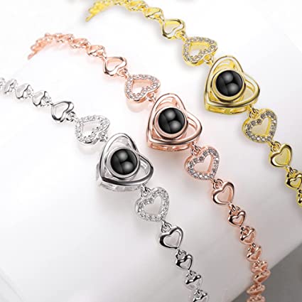Custom Photo Projection Heart Fashion Bracelet - Hidden Forever