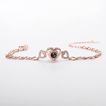 Custom Photo Projection Heart Fashion Bracelet - Hidden Forever