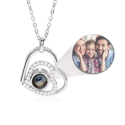 Custom Photo Projection Necklace | Put Your Photo Inside the Pendant - Hidden Forever