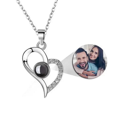 Custom Photo Projection Necklace | Put Your Photo Inside the Pendant - Hidden Forever
