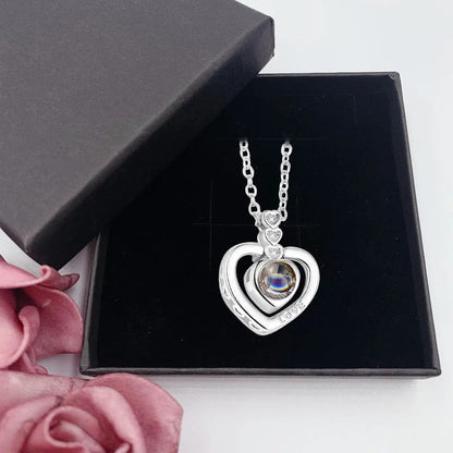 Custom Photo Projection Necklace | Put Your Photo Inside the Pendant - Hidden Forever