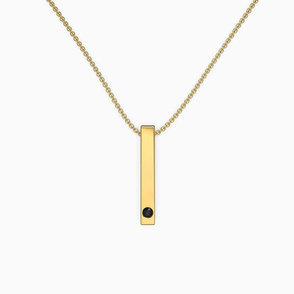 Custom Photo Projection Rectangular Bar Necklace - Hidden Forever