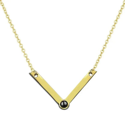 Custom Photo Projection V-Shaped Pendant Necklace - Hidden Forever