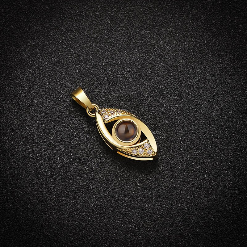 Custom Symbolic Gaze Hidden Photo Necklace - Hidden Forever