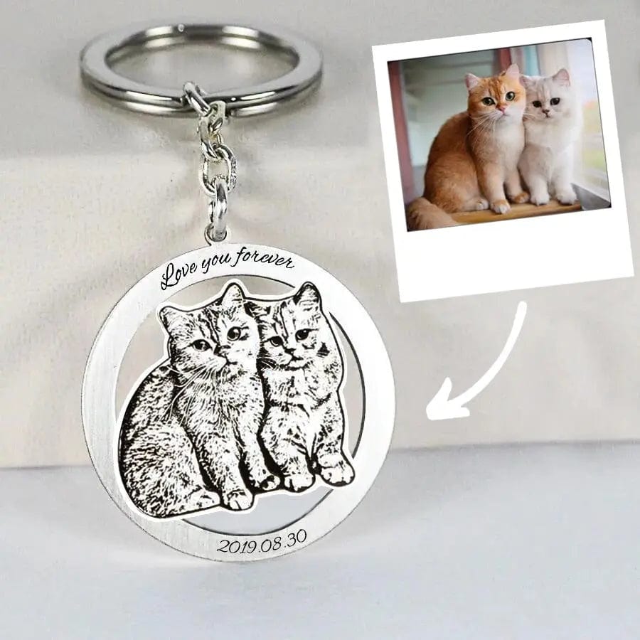 Engraved Necklace & Keyring - Add Your Photo - Hidden Forever