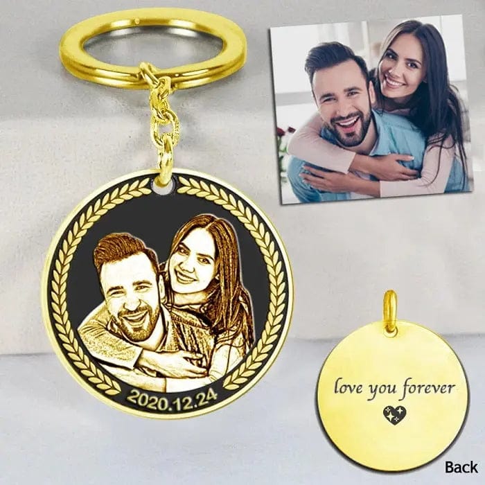 Engraved Necklace & Keyring - Add Your Photo - Hidden Forever