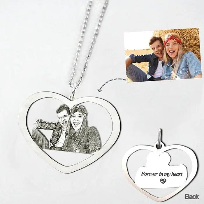 Engraved Necklace & Keyring - Add Your Photo - Hidden Forever
