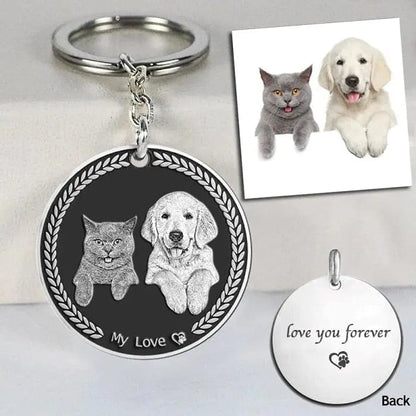 Engraved Necklace & Keyring - Add Your Photo - Hidden Forever