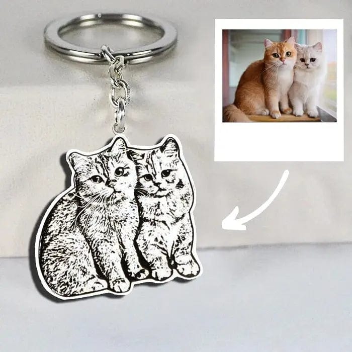 Engraved Necklace & Keyring - Add Your Photo - Hidden Forever