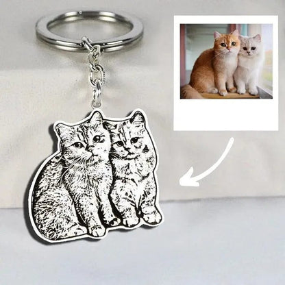 Engraved Necklace & Keyring - Add Your Photo - Hidden Forever