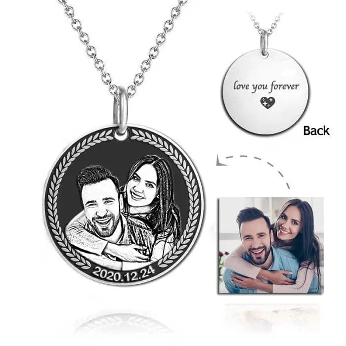 Engraved Necklace & Keyring - Add Your Photo - Hidden Forever