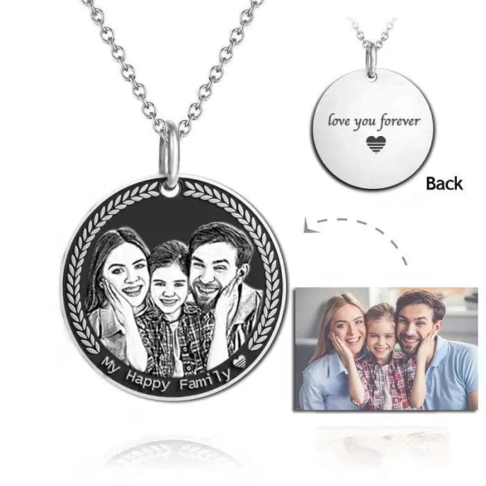 Engraved Necklace & Keyring - Add Your Photo - Hidden Forever