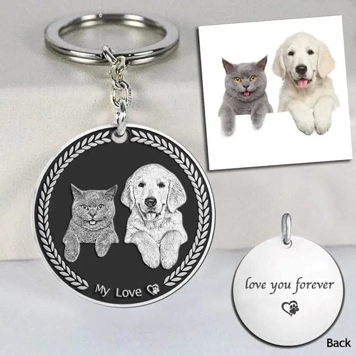 Engraved Necklace & Keyring - Add Your Photo - Hidden Forever