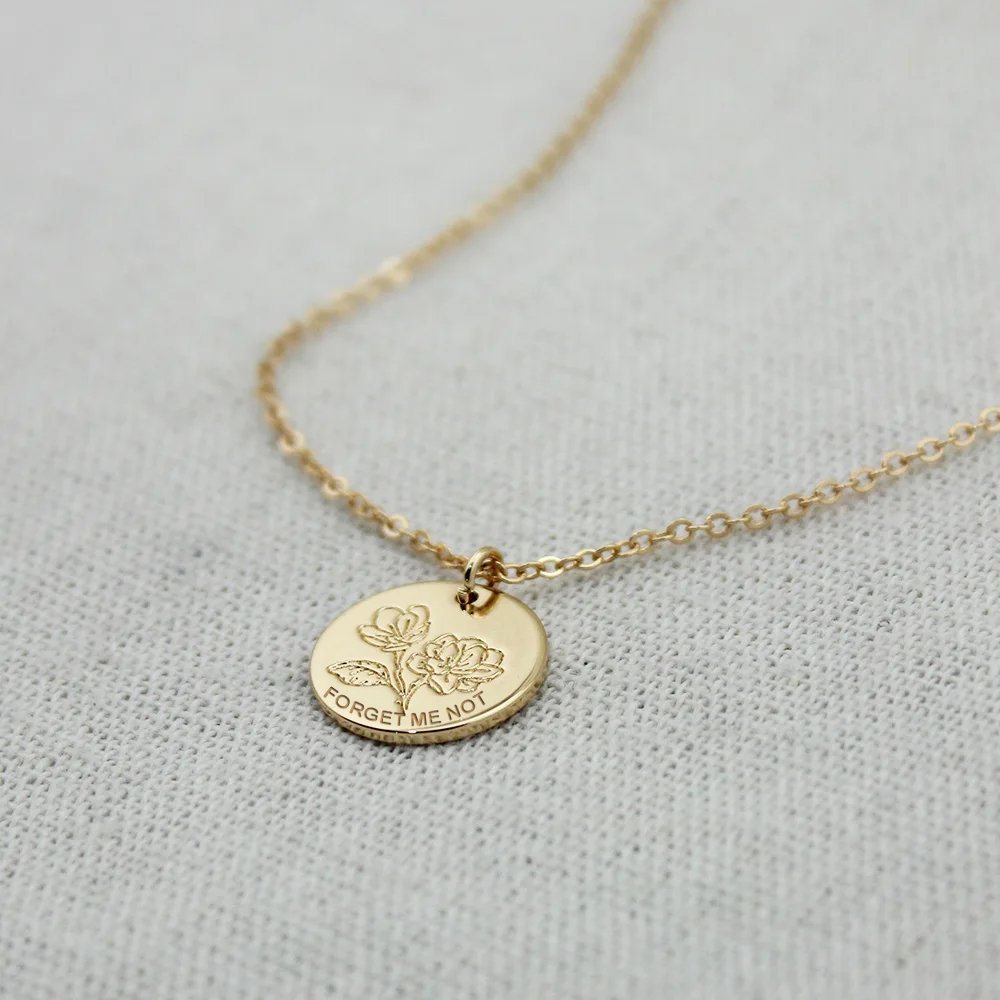 Forget-Me-Not Flower Necklace - Hidden Forever
