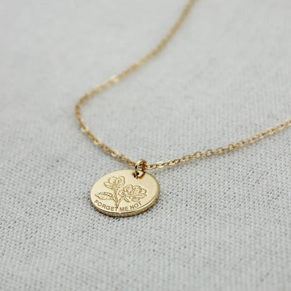 Forget-Me-Not Flower Necklace - Hidden Forever