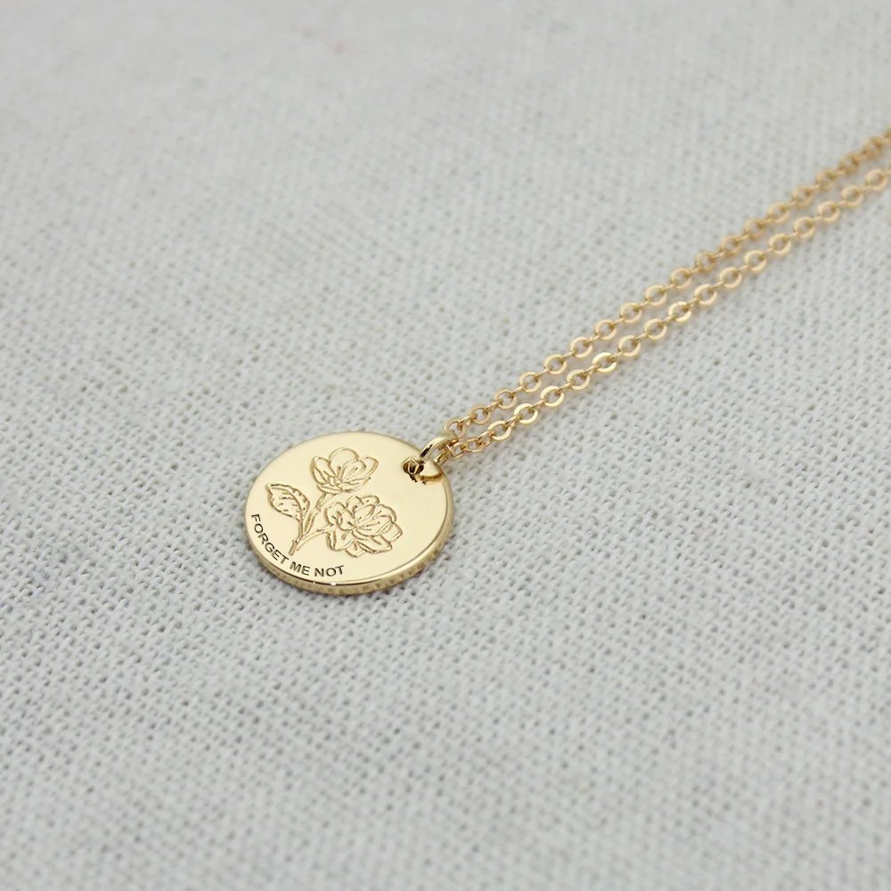 Forget-Me-Not Flower Necklace - Hidden Forever