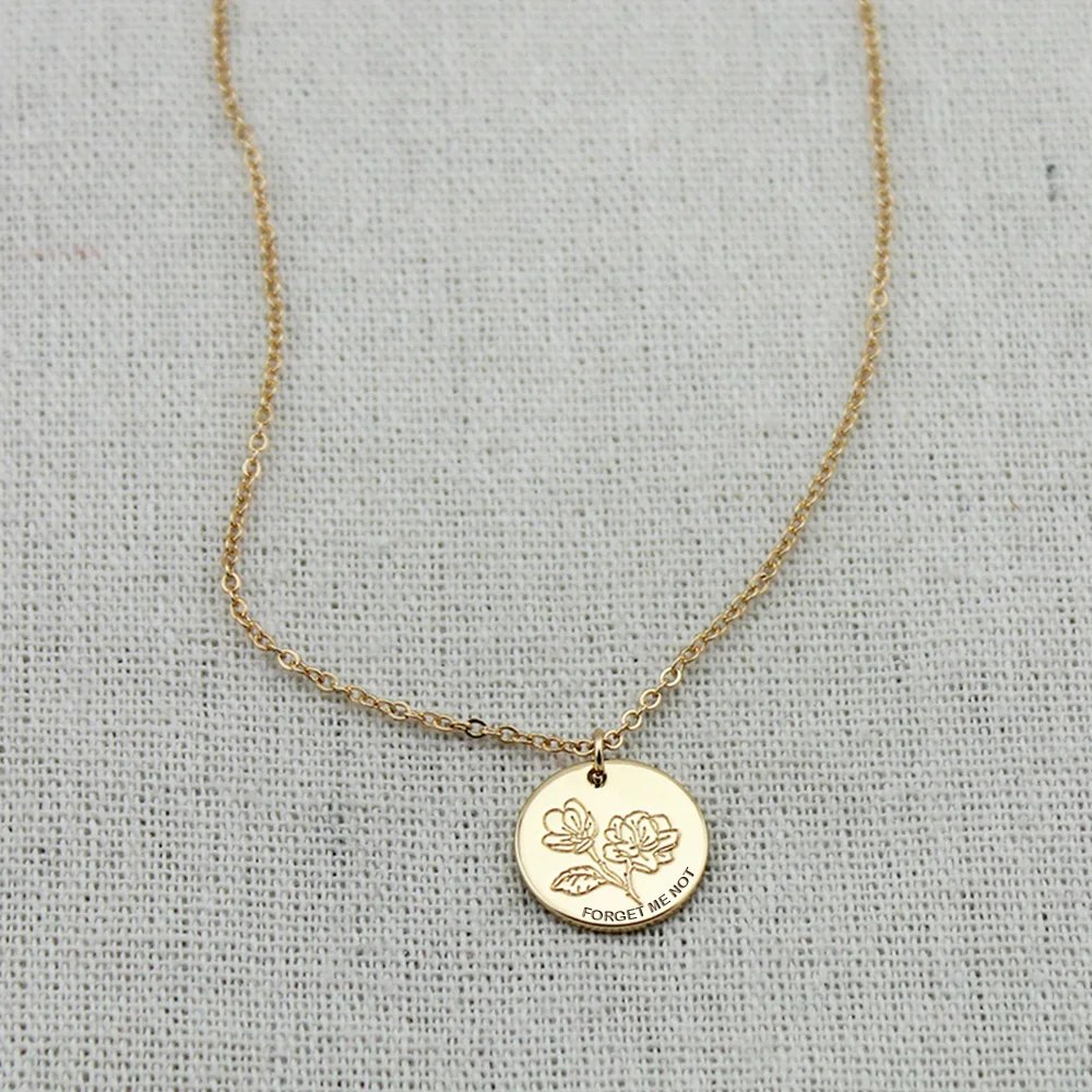 Forget-Me-Not Flower Necklace - Hidden Forever