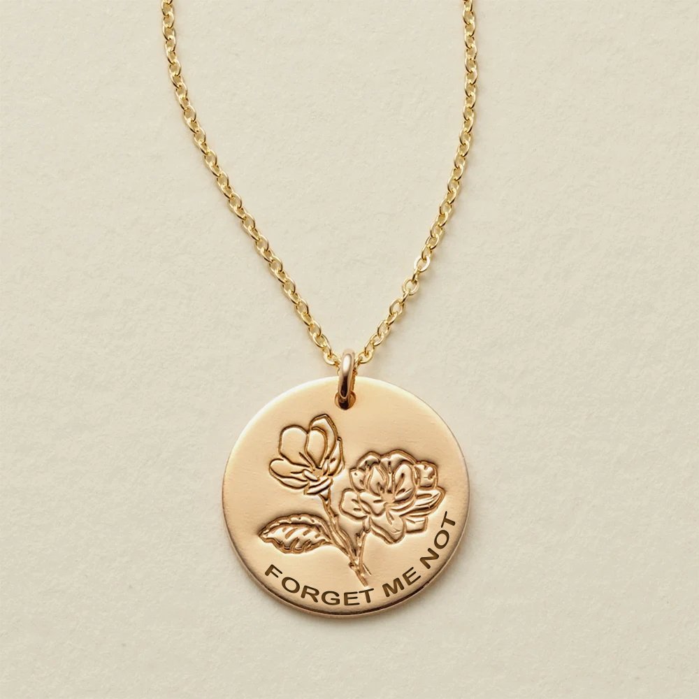 Forget-Me-Not Flower Necklace - Hidden Forever