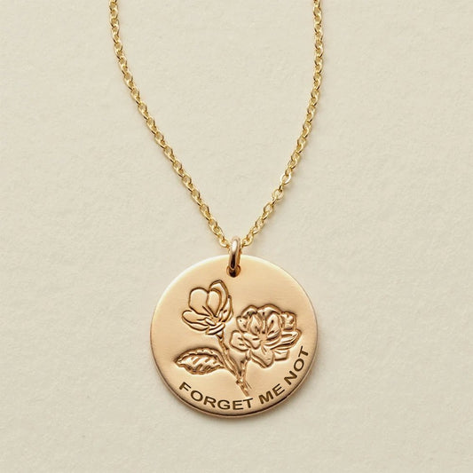 Forget-Me-Not Flower Necklace - Hidden Forever