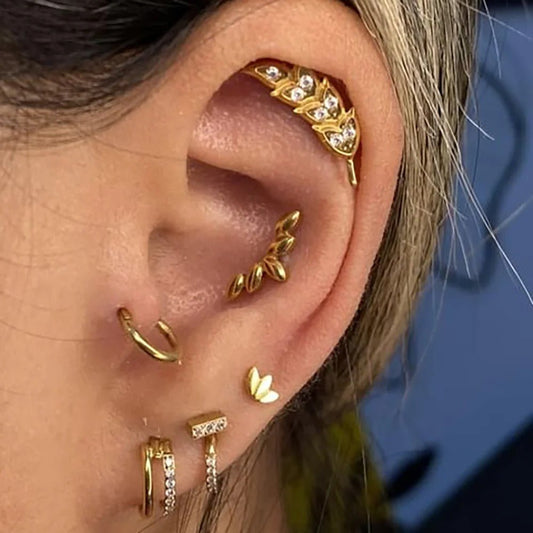 Lotus Sleeper Earring - Hidden Forever
