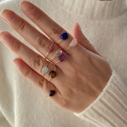Lucky Charm Gemstone Ring - Hidden Forever