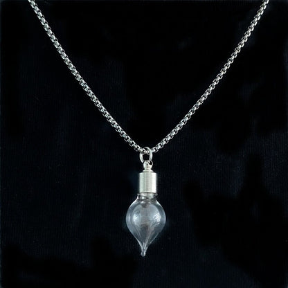 Memorial Vial/Urn Pendant Necklace - Hidden Forever