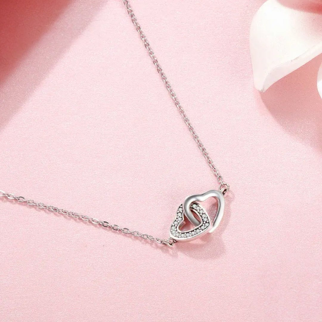 Mini Interlock Heart Mother and Daughter Necklace - Hidden Forever