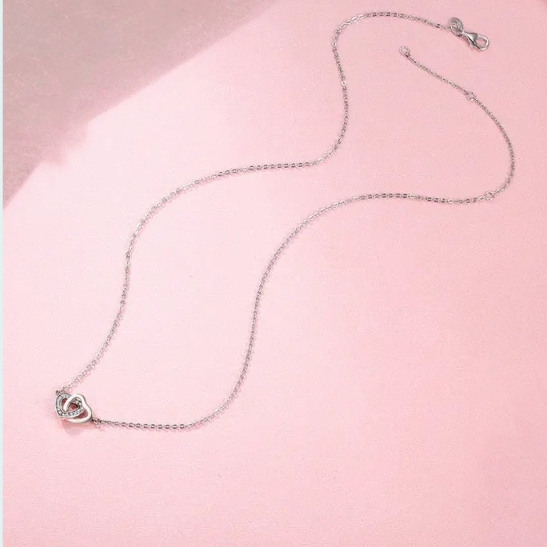 Mini Interlock Heart Mother and Daughter Necklace - Hidden Forever