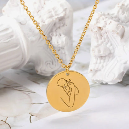 Mother and Angel Baby Necklace - Hidden Forever