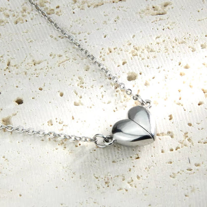 Mother and Daughter Magnetic Mini Heart Necklace - Hidden Forever