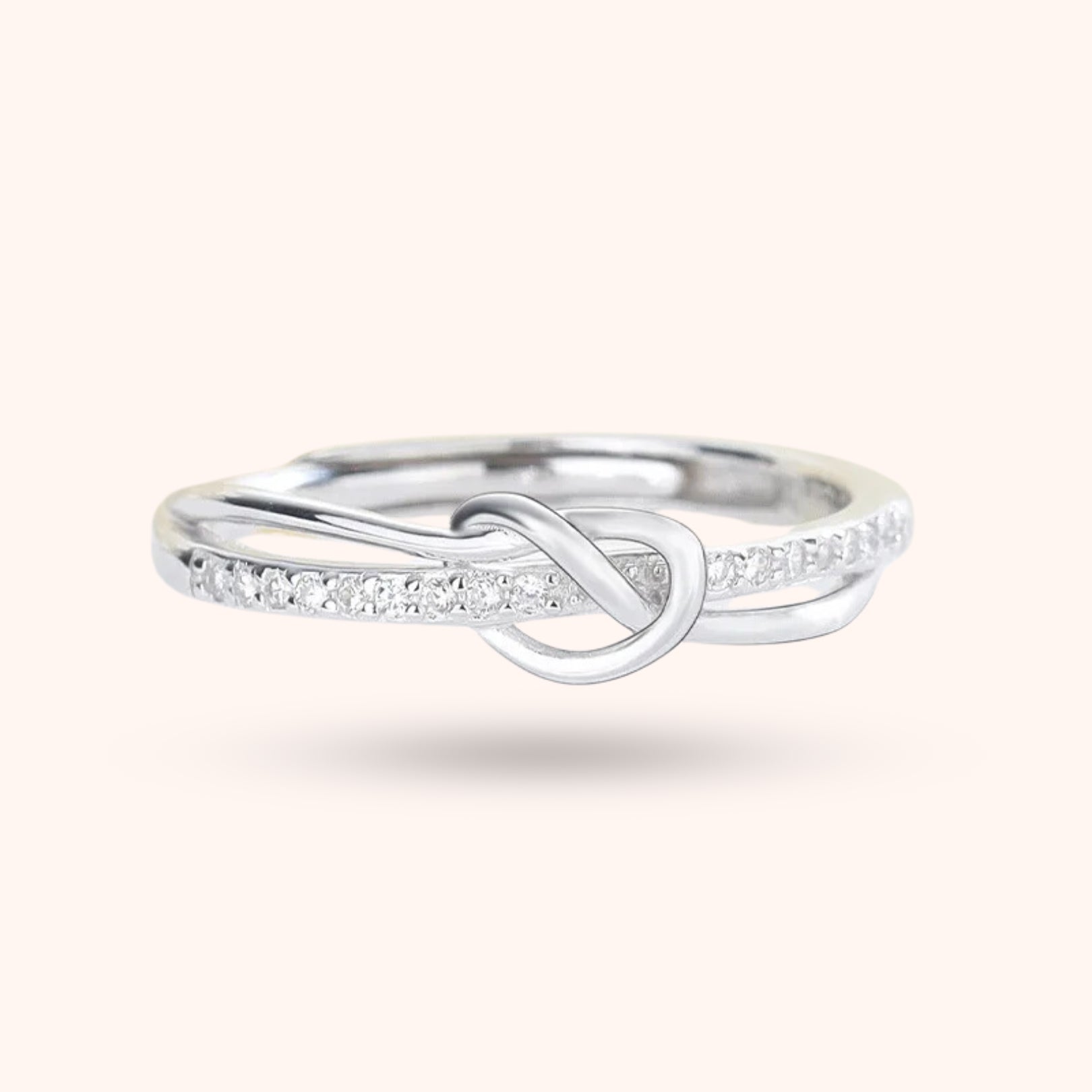 Mother & Daughter Bond Double Band Knot Ring - Hidden Forever