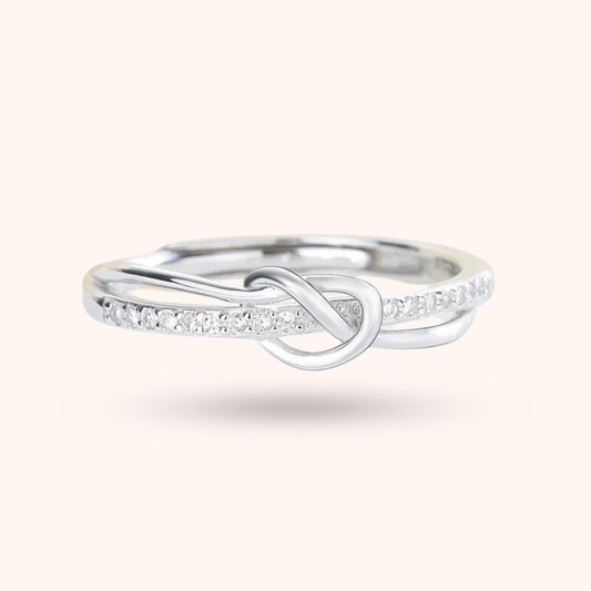 Mother & Daughter Bond Double Band Knot Ring - Hidden Forever