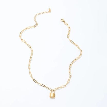 Mother & Daughter Link Padlock Necklace - Hidden Forever