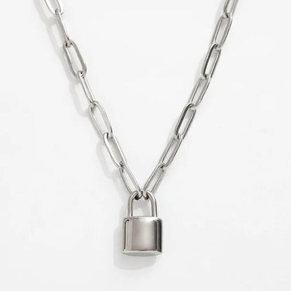 Mother & Daughter Link Padlock Necklace - Hidden Forever