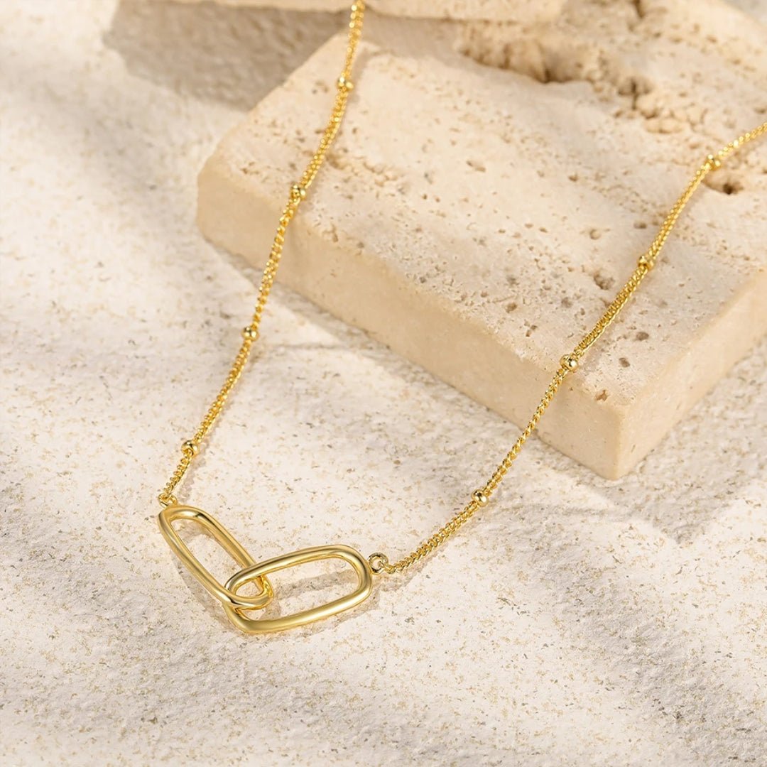 Mother & Daughter Linked Pendant Necklace - Hidden Forever