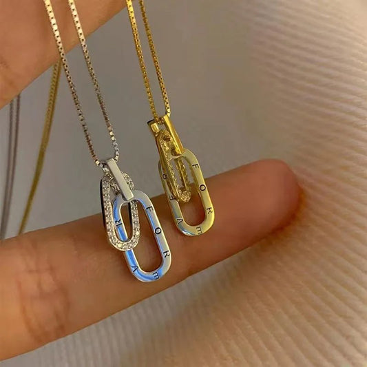 Mother & Daughter Linked Together Forever Necklace - Hidden Forever